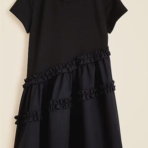J. Crew Black Ruffle Kids Dress